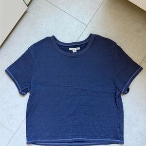 American Eagle Outfitters Deep Blue Short Sleeve Top